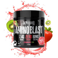 Warrior Amino Blast BCAA Powder 270g – Fruit Salad Flavour, BCAA Supplement for Muscle Recovery, Energy, Endurance, Hydration, Pre & Post Workout Nutrition - Strawberry Kiwi