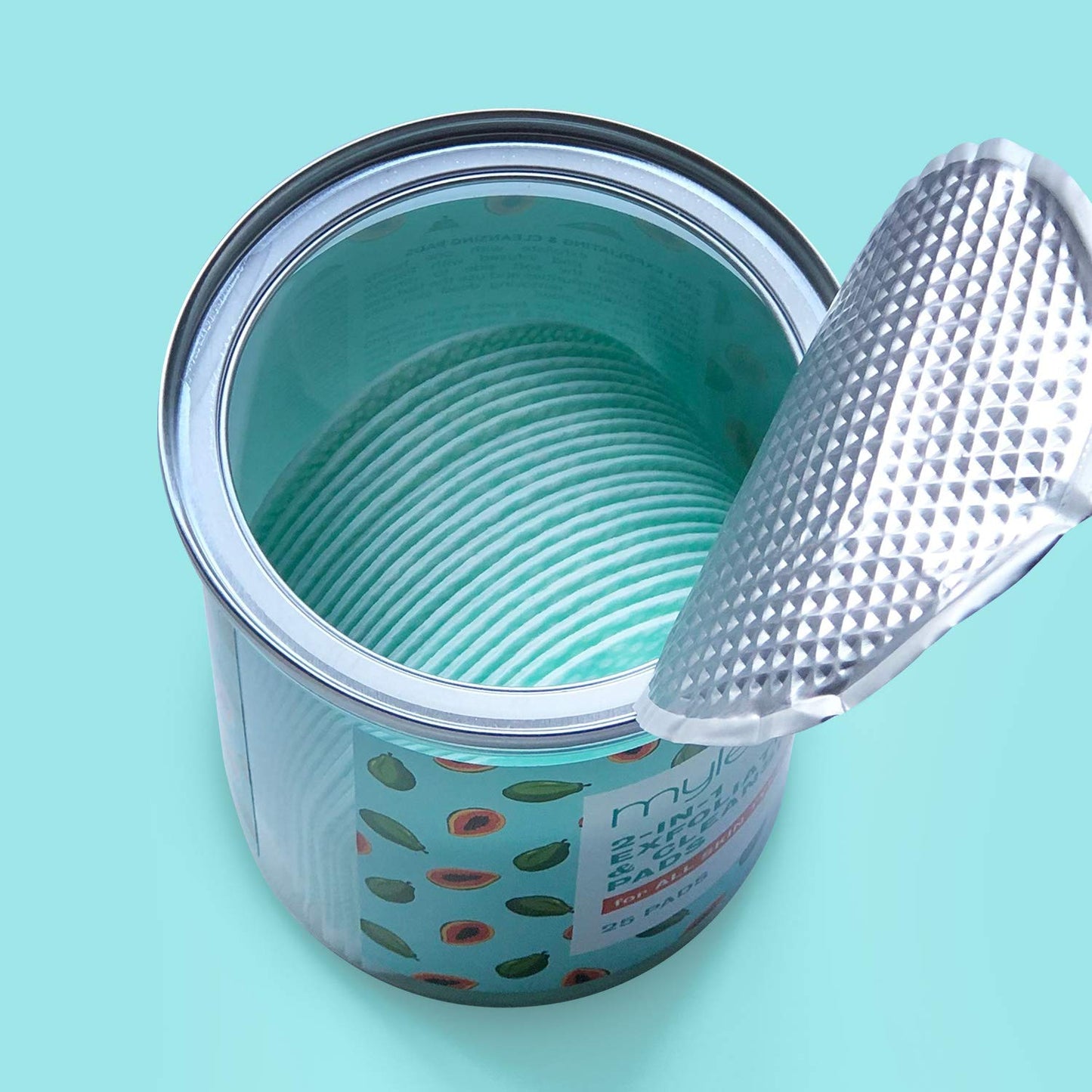 MYLEE Mylee 2 in 1 Exfoliating & Cleansing Pads - Ideal for Travelling - Make-Up Pads - Vegan & Cruelty Free - 25 pads In Jar