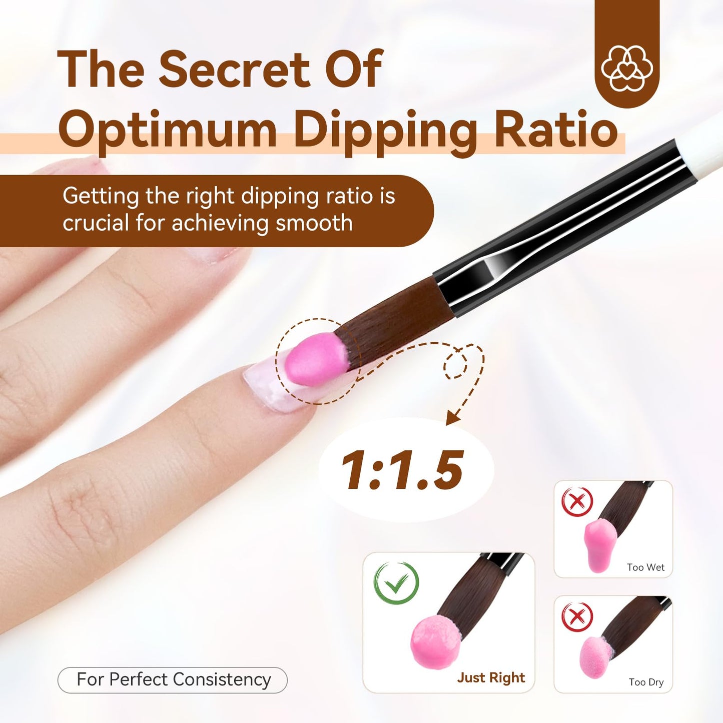 Saviland Acrylic Nail Brush Set: 3pcs Professional Nail Brush for Acrylic Powder Nails Kolinsky Acrylic Brush Wooden Handle Nail Art Brushes Nail Tools Kit Size 8/10/14, Christmas Women Gift Set