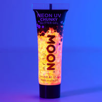 Moon Glow Neon UV Face & Body Chunky Glitter Gel - 12ml - Orange