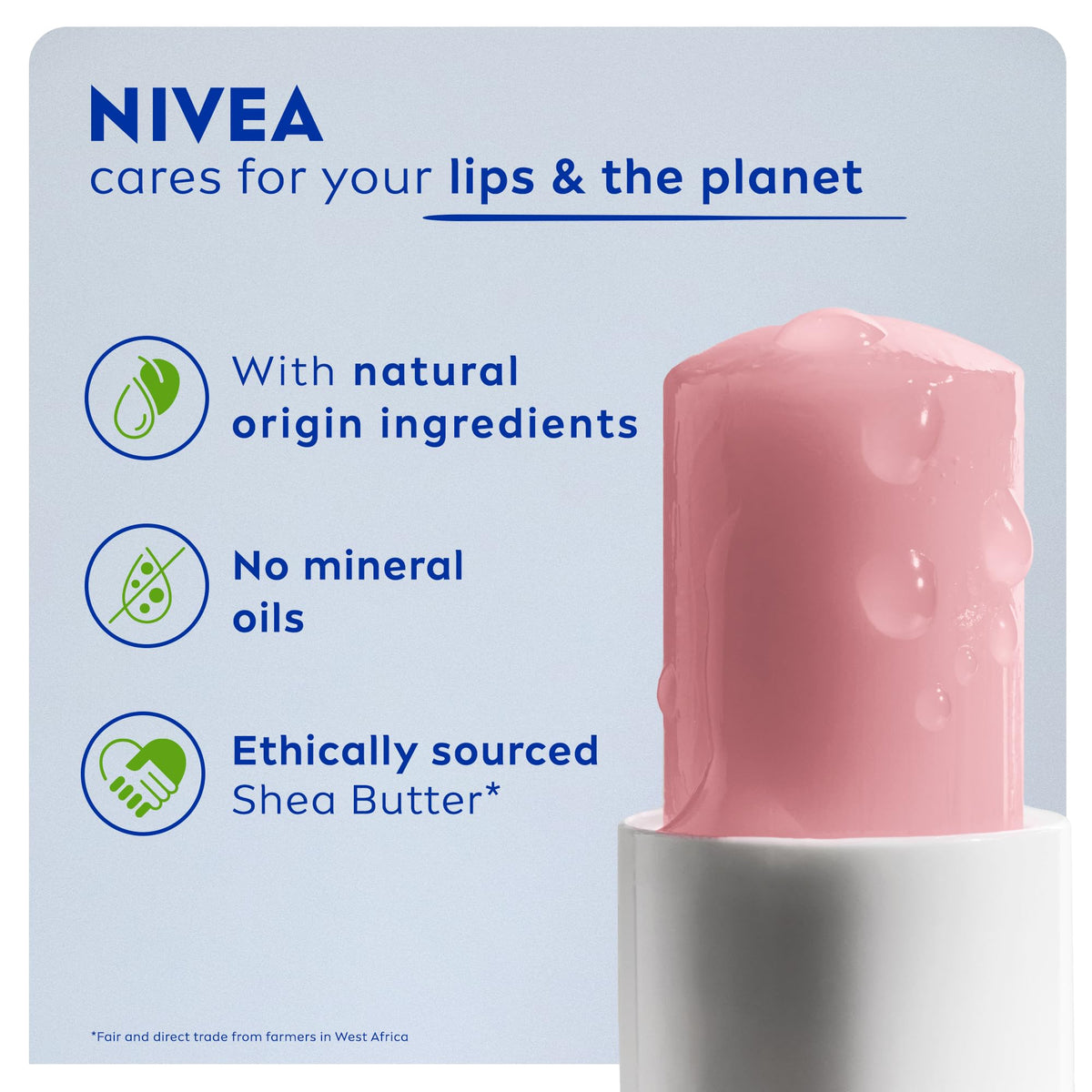 NIVEA Pearly Shine Lip Balm (4.8g), Lip Balm with Shea Butter, Natural Oils and Vitamins, Provides 24h Moisture and a Glamorous Shiny Touch, Nourishing Lip Care