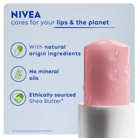 NIVEA Pearly Shine Lip Balm (4.8g), Lip Balm with Shea Butter, Natural Oils and Vitamins, Provides 24h Moisture and a Glamorous Shiny Touch, Nourishing Lip Care