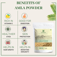 SAMYAM Amla Powder (Phyllanthus emblica) - 500g Pack | Ayurvedic Superfood for Hair, Skin and Health