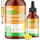 Magnesium Bisglycinate Drops 1000mg – High Absorption Liquid Magnesium Glycinate with Liposomal Micelle Technology, Gentle & Stomach-Friendly Formula, Lemon Flavour, Vegan, 60ml