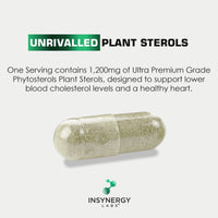 Insynergy Labs Plant Sterols 1,200mg (Maximum Dose in UK) 180 Capsules, Superior Cholesterol Lowering Supplements (Beta-Sitosterol + Stigmasterol + Campesterol) 3 Form High Strength Complex