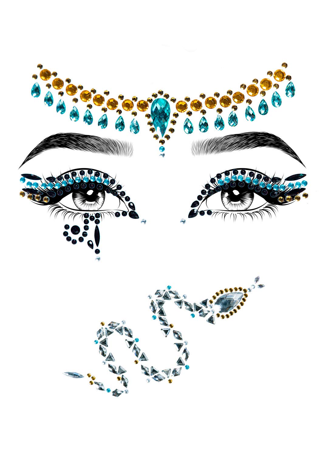Leg Avenue Eye034 10122 Costume Eyewear, Cleopatra Multicolor, One Size
