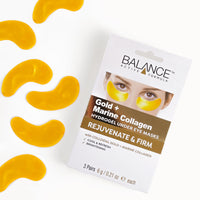 Balance Active Formula Gold & Marine Collagen Hydrogel Under Eye Masks (3 pack) Instantly Cool, Refresh & Revive Tired-Looking Eyes. Cruelty Free.