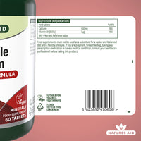 Natures Aid Chewable Calcium, 400 mg with Vitamin D3, 60 Tablets (for the Maintenance of Normal Bones and Teeth, Vegan Society Approved, Made in the UK)
