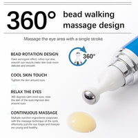 Trendyfave 5% Caffeine Eye Serum Roller, Under Eye Cream For Dark Circles And Puffiness, Eye Serum Anti Aging With 360° Massage Ball Reduce Eye Bags, Under Eye Serum Reduce Wrinkles And Fine Lines