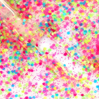 BLUESKY Bluesky Gel Nail Polish, Confetti Pop, Clear Base, Multicoloured Glitter, Long Lasting, Chip Resistant, 10ml (Requires Drying Under UV LED Lamp)