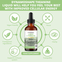 baanaas For Babies to Nanas LIPOSOMAL Liquid L-Theanine Drops for Stress Relief, Relaxation, Focus Without Drowsiness with MAX Absorption, 350mg per Serving