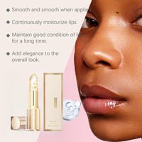 Fankayi Transfer-Proof Color Changing Lipstick with Gold Foil,Transparente Transferproof Gold Crystal Color Changing Lip Stick,24h Long-Lasting Hydration & Glossy Shine Lip Gloss,Colour Changing Lipstick