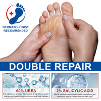 BODY JUICE OIL Urea Cream 60 Percent for Feet Plus 2% Salicylic Acid, Urea Foot Cream for Cracked Heels and Dry Skin, Cracked Heel Repair Cream, 2PCS