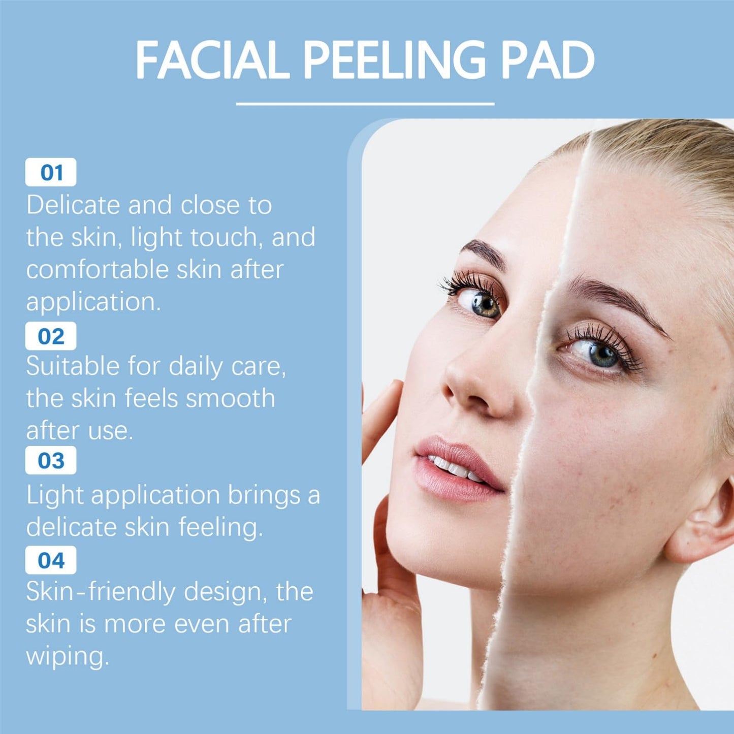 Ruojiar 70 Pads Zero Pore Pads,Dual-Textured Facial Toner Pa/ds for Exfoliation and Minimizing Pores,Face Cleansing Pa/ds,Shrink Po/res Facial Exfoliating P/ad,Korean Skin Care,Gentle Exfoliator Face