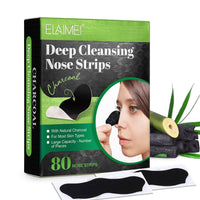 SayaFei Nose Strips, 80 Pcs Pore Strips, Natural Bamboo Charcoal, Deep Cleansing Pores, Removes Blackheads and Pimples, Removes Oil and Impurities, Reduces Pore Dirt. (1 Pack)