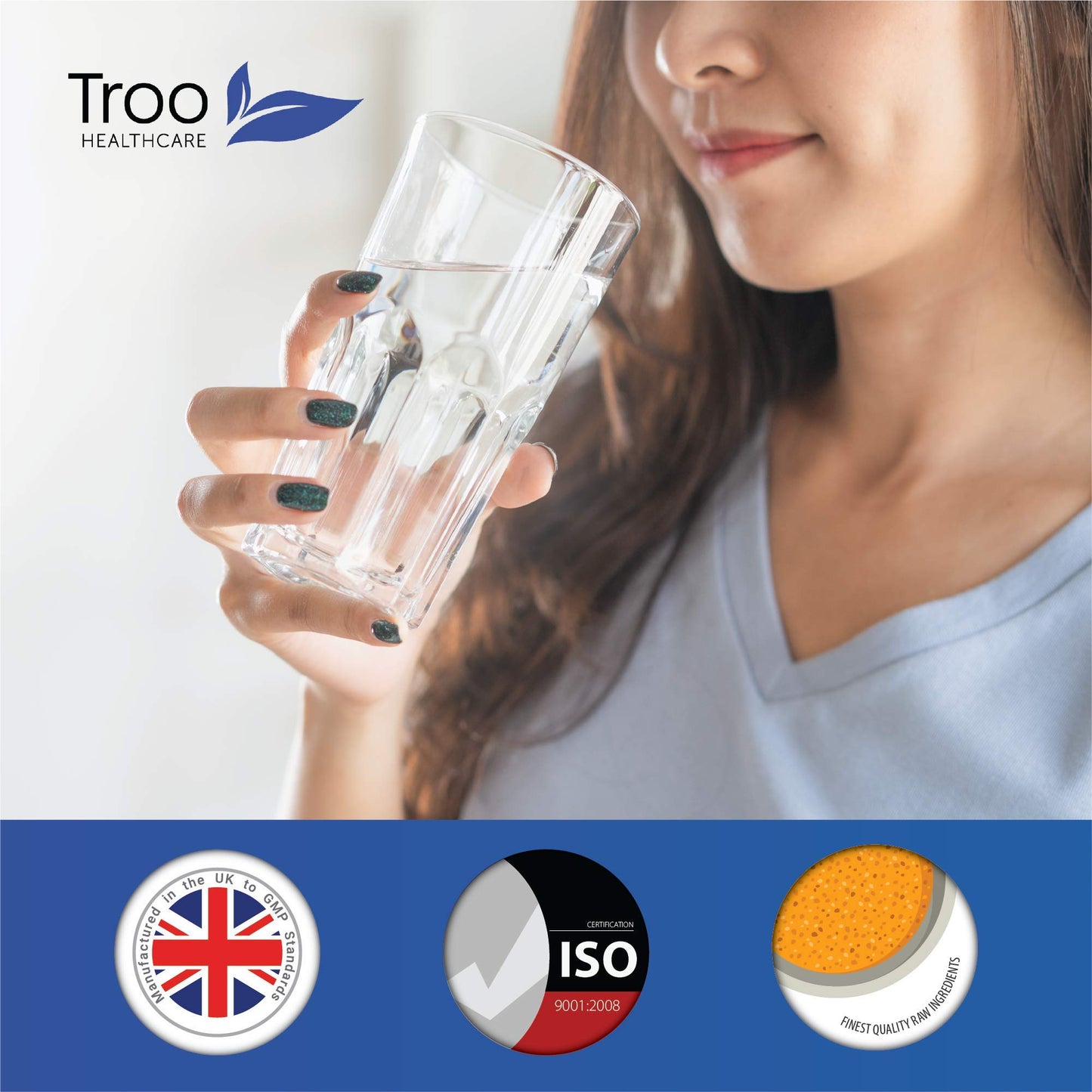 Troo Health Care Biotin 10000µg Supplement - 120 High Strength 10000 mcg Vitamin B7 Tablets for Hair Skin and Nail Support - UK Manufactured to GMP Standards - 4 Month Supply