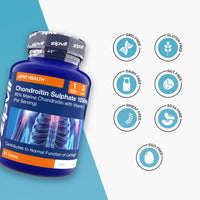 Zipvit Chondroitin Sulphate 1050mg with Vitamin C, 90 Tablets, 90% Pure Marine Chondroitin Joint Care Supplement for Women & Men