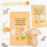 vegishake Organic Shiitake Mushroom HPMC Capsules polysaccharide terpenoid 600mg Vegan Halal Kosher (60 Capsules)