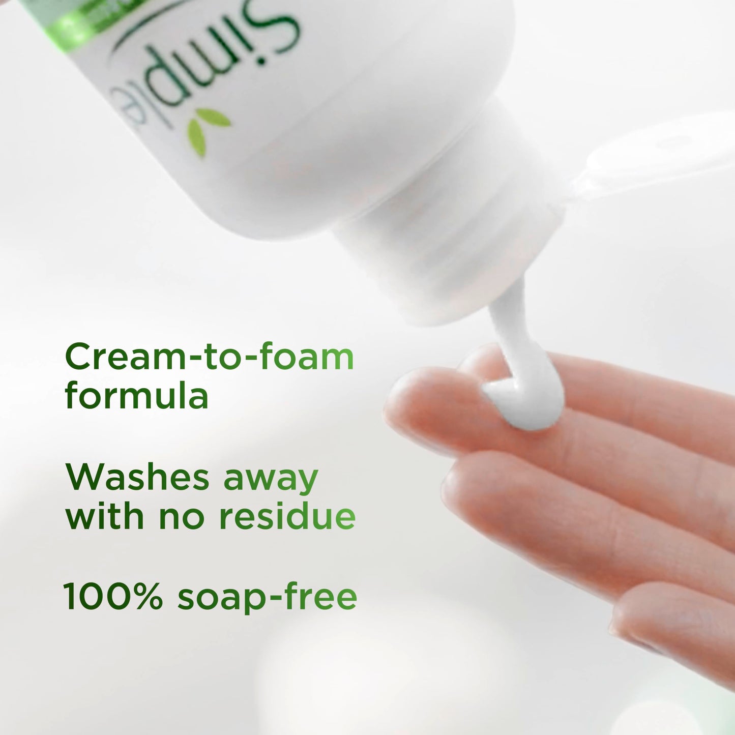 Simple Replenishing Cream Cleanser Face Cleanser Suitable for even the Most Sensitive Skin with 11% Ceramide Boosters and Hyaluronic Acid 230 ml