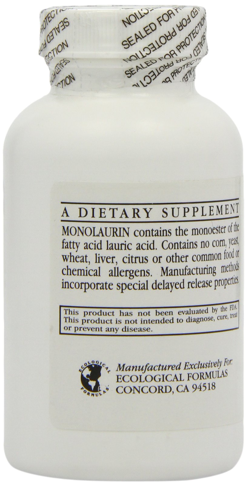 Ecological Formulas Monolaurin 600mg - 90 Capsules