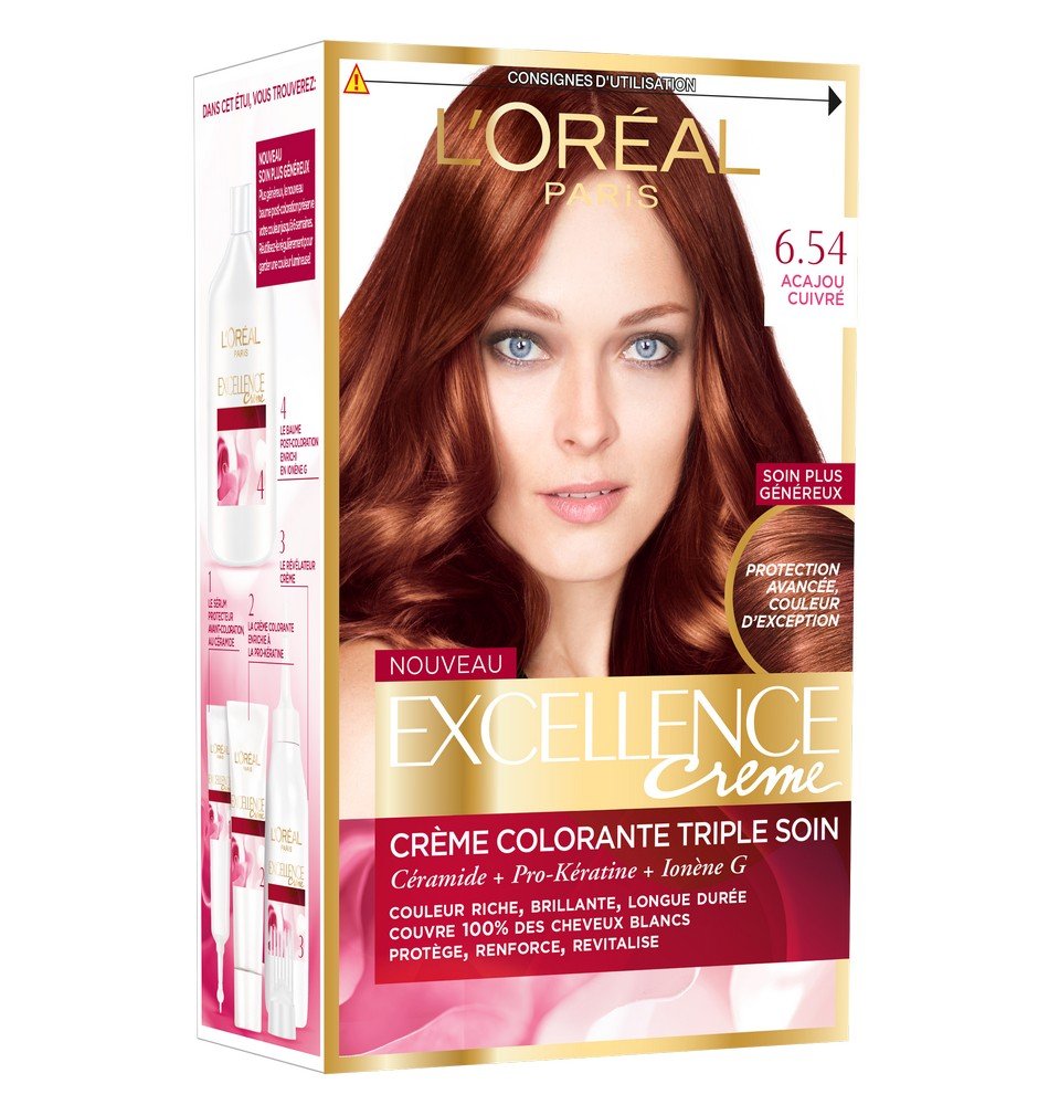 L’Oréal Paris L'Oréal Paris Excellence Cream Permanent Hair Colour - Shade: Copper Mahogany (6.54)