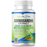 SigmaBiotics Ashwagandha Extract Tablets - Premium Strength Formula - Supports Energy, Overall Health, and Hormone Regulation - Vegan and Gluten Free - 30 Tablets