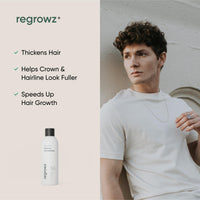 Regrowz Hair Volume Conditioner 200ml - Fine & Thinning Hair - Restore Stronger & Healthier Hair - Suitable for Men and Women - Anti Hair Loss with Biotin - Hair Growth Repair Treatment