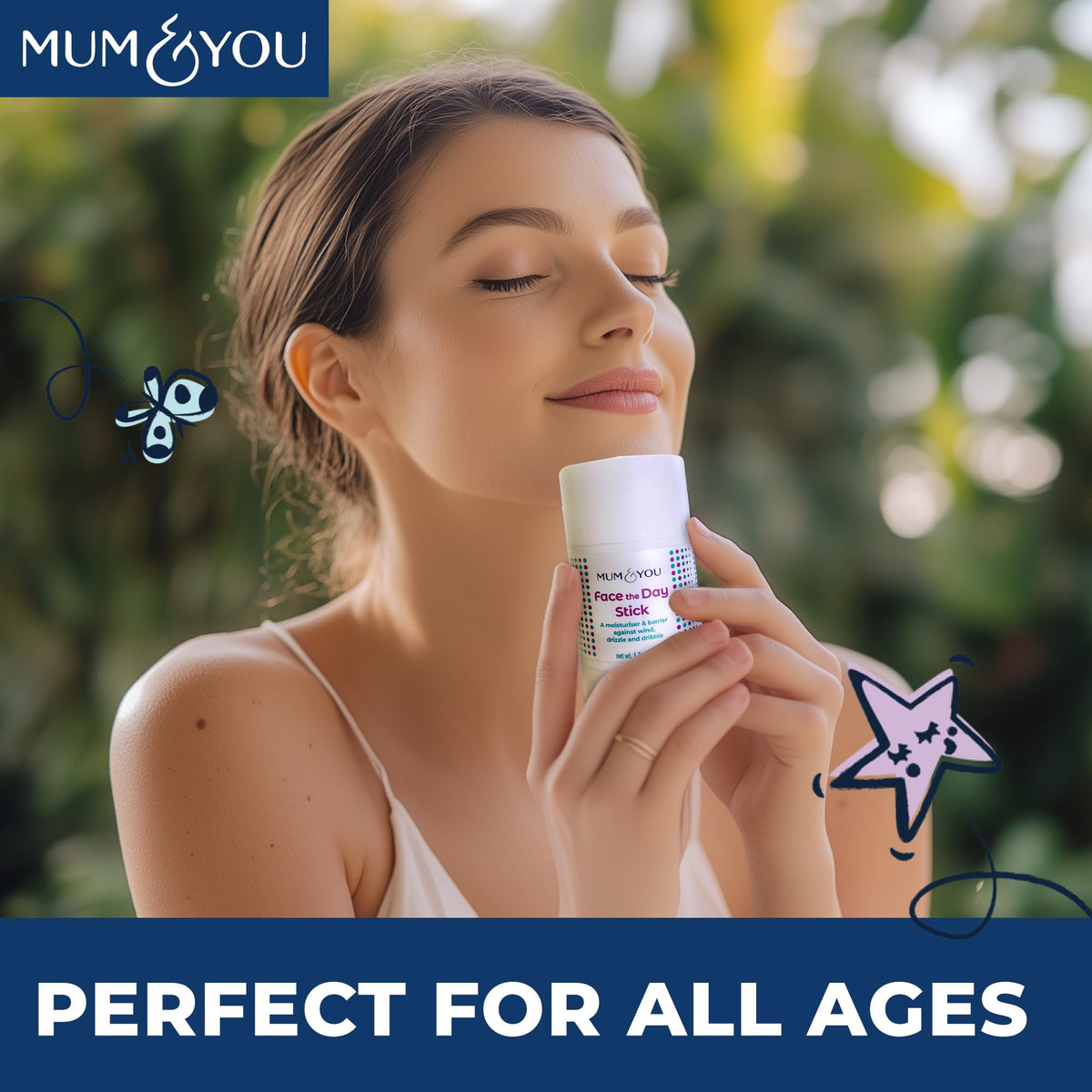 M&Y Mum & You Baby Face the Day Stick – 3 Natural Baby Moisturiser Sticks with Sunflower, Coconut Oil & Shea Butter, Soothes Eczema, Dribble Rash, Skin & Teething Protection – for Babies, Kids & Family