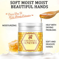 Hydrating Honey Milk Hand Mask for Dry, Aging, Cracked Hands - 170g. Nourishing Wax Hand Peeling Mask for Exfoliation & Moisturizing. Transform Your Hands with this Hand Solution