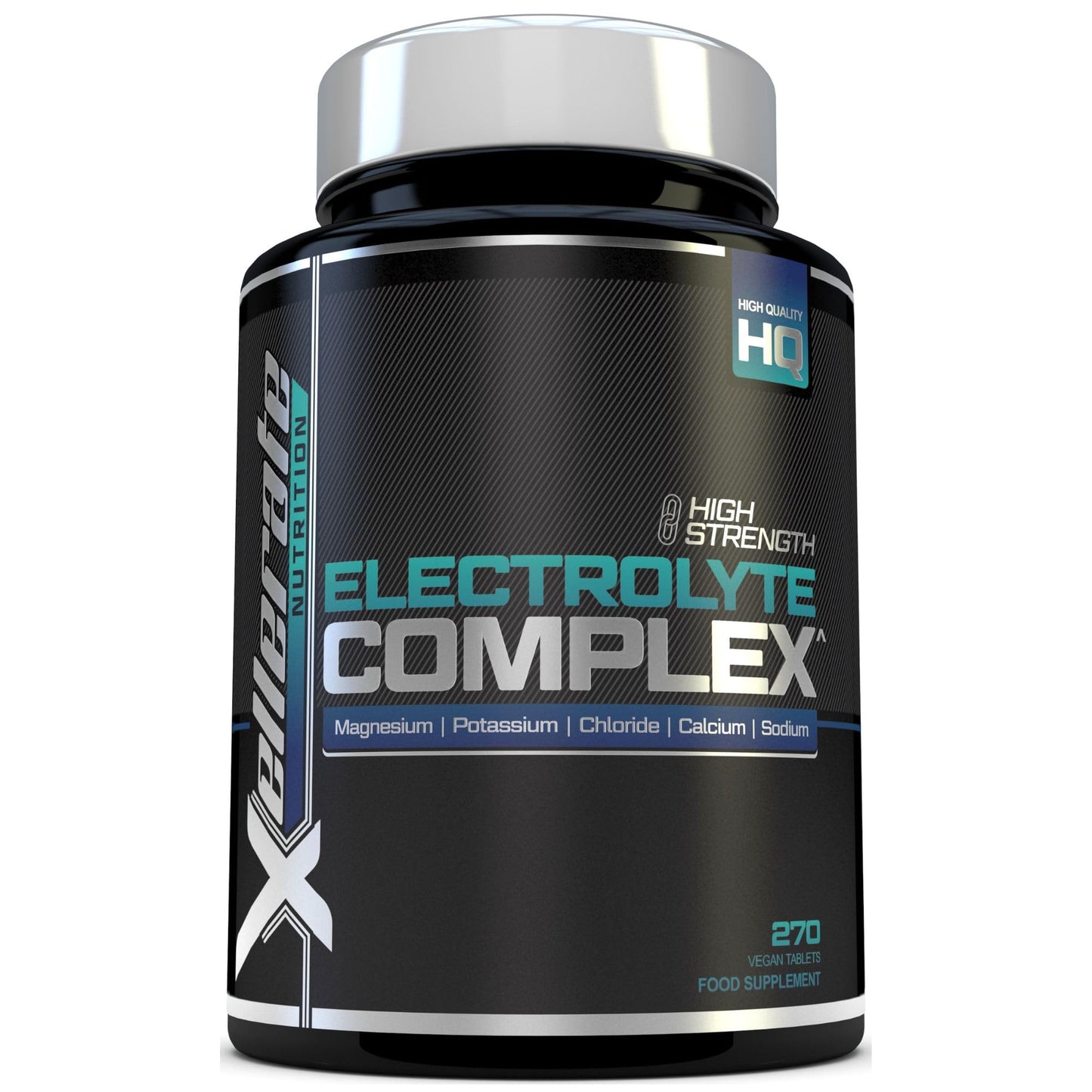 Electrolytes Complex - 270 Vegan Tablets - High Strength Electrolytes Tablets with Magnesium, Potassium, Sodium, Chloride & Calcium - Supports Muscle Function & Electrolyte Balance
