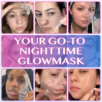 CFHQXSZ Collagen Night Wrapping Mask, Collagen Overnight Peel-Off Mask, Overnight Wrapping Peel Off Face Masks with Brush, Elasticity & Hydration Overnight Wrapping Peel Off Facial Mask