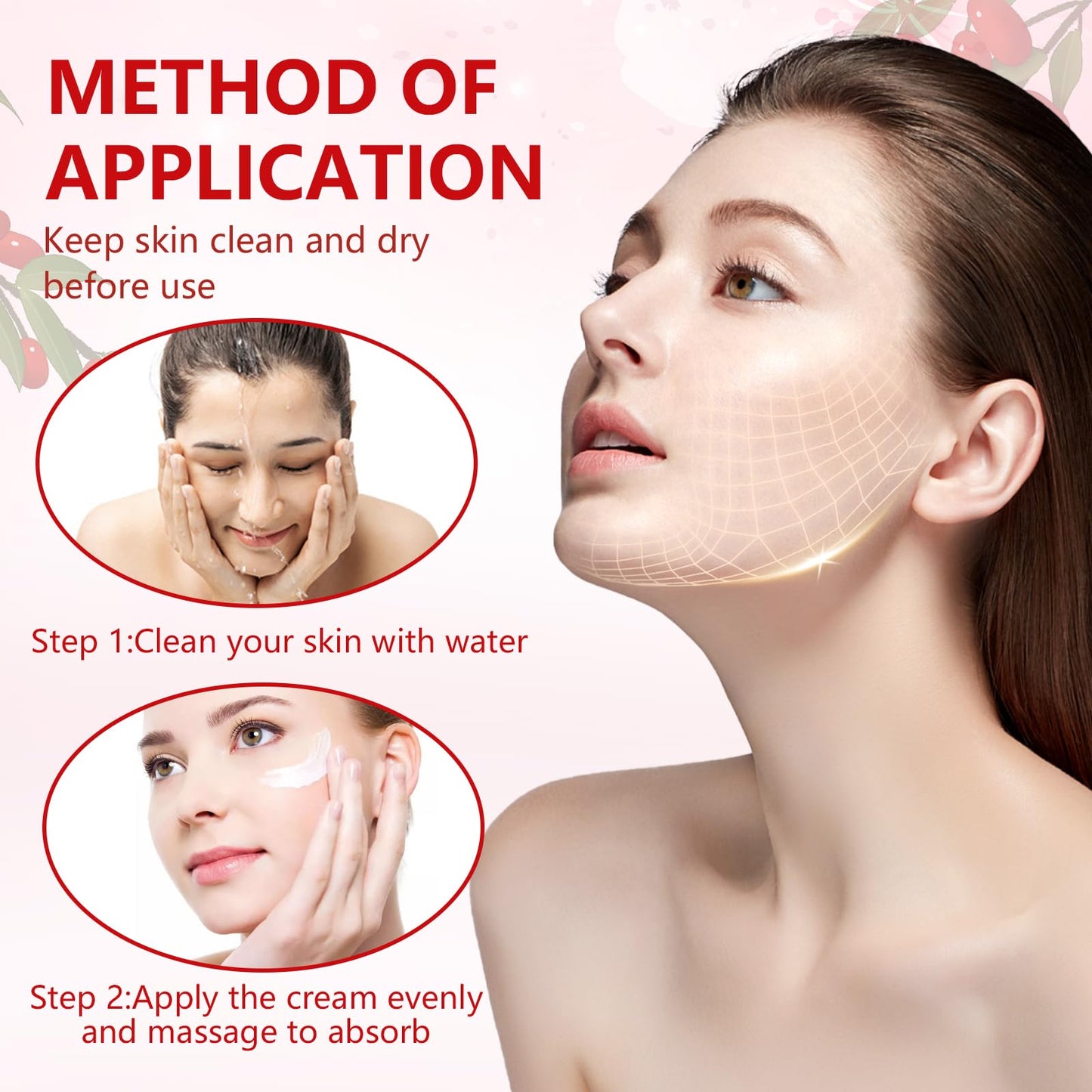 Ninnyi 2PCS Goji Berry Facial Cream for Ladies, Moisturizers Berry Facial Cream for Women