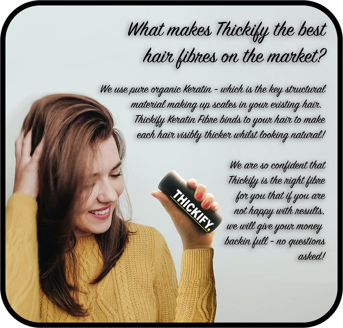 THICKIFY Thickening Fibres for Thinning Hair, 28g Bottle, Auburn, Unscented, Powder, Adult, Unisex Adult