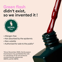 Manucurist Green Flash Top Coat - Vegan Gel Nail Polish Top Coat - 12-Free - Up to 84% Bio-Sourced Ingredients - Made in France - 0.5 fl oz Bottle