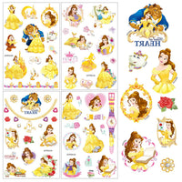 FRESHOER Beauty and the Beast Temporary Tattoos,4 Sheets 100+ Kids Tattoo Stickers