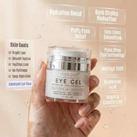 Voila pure Voilà Pure -EYE CREAM - Cures Dark Circles, Puffiness & Crows Feet - Powerful But Gentle Organic Eye Gel - Anti-Ageing Formula With Matrixyl 3000 & Plant Stem Cells - 60ml Bottle