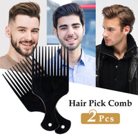 sularpek Sularpek 2 Pcs Afro Hair Comb, Black Plastic Afro Hair Comb Hair, Hair Pick Comb, Smooth & Sturdy Wide Tooth Plastic Afro Pick, for Detangling And Styling, Curly, Wavy, Frizzy And Afro Hair