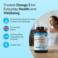 Nutravita Omega 3 Capsules High Strength 2000mg with 660mg EPA & 440mg DHA - 240 Softgel Omega 3 Fish Oil Capsules for 4 Months of Supply - Heart, Brain & Vision - Fish Oil Supplements
