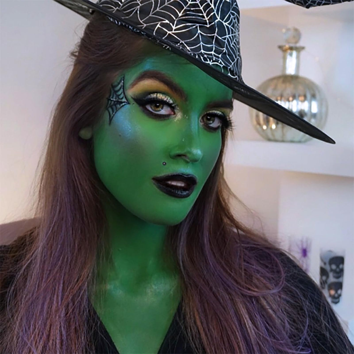Mysense Green Face Body Paint,Water Based Washable Non-toxic Cream Body Paint for Adults,Professional Face Painting for Halloween Costume SFX Cosplay Camo Witch Makeup,0.6 OZ (18ml)