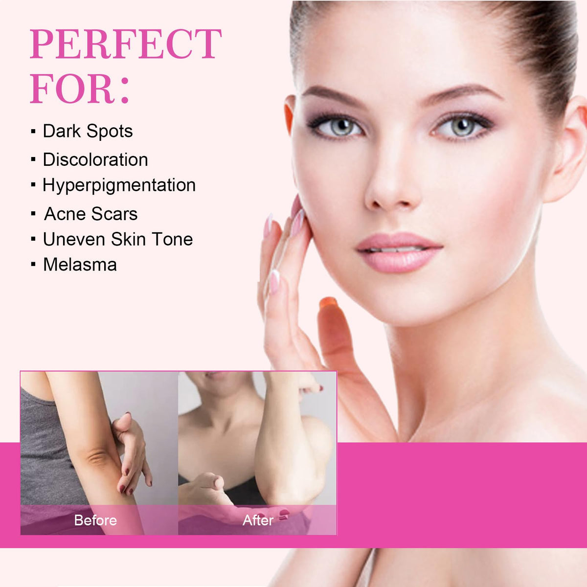 KOAHDE Lightening Cream for Dark Skin,Skin Whitening Cream,Face And Body Whitening Cream,Skin Brightener Cream Moisturiser Body,Cream Bleaches & Brightens The Underarm,Skin Lightening Cream