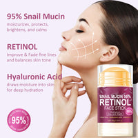 ISBEAUSOLS Anti Aging Retinol Face Cream- 95% Snail Mucin Face Moisturizer for Women - Anti Wrinkle Face Cream - Hydration Day And Night - Hyaluronic Acid,Vitamin E Face Care Repair Nourish Balm Stick