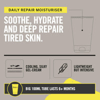 LIFEJACKET LifeJacket Daily Repair Moisturiser - Overnight Hydration Face Cream, Anti-Ageing, Anti Wrinkle, Light, Non-greasy, Cruelty free, Clinically Approved for Sensitive and Dry Skin (100ml (Pack of 1))