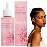 Siyinzu Sunless Tanning Drops,Drinka/Ble Sunless Tanning Dr-ops,Sunbed Tanning Accelerator,Tan Accelerator for Sunbed,Natural Tan-ning Dro-ps for Su-nbeds,Moisturizing Bronzing Tanner for Face and Body,60ml