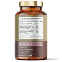 Time Health Mushroom Complex 8 | Organic | EU Grown | 616mg Capsules | Lions Mane, Cordyceps, Chaga, Shiitake, Reishi, Maitake, Coprinus & Oyster Betox93® | 40% Polysaccharides