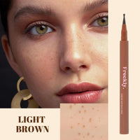 Waterproof Freckle Pen – Natural, Realistic Faux Freckles with Felt Tip Applicator. Quick-Drying, Long-Lasting, Skin-Friendly Makeup for Effortless Freckle Looks (Light Brown)