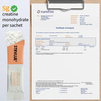 STRVLUE 100% Pure Lab Tested Creatine Monohydrate Powder | 30x5g Travel Sachets | Ultra‑Fine Micronised | Unflavoured | Supports Muscle Growth, Strength, Recovery & Performance, Cognition | for Men & Women