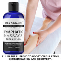 Lymphatic Drainage Massage Oil – Arnica, Coconut & Essential Oils for Detox, Circulation & Post-Surgery Recovery – Supports Lipoedema, Swelling & Massage Therapy – 100ml | Sera Organics