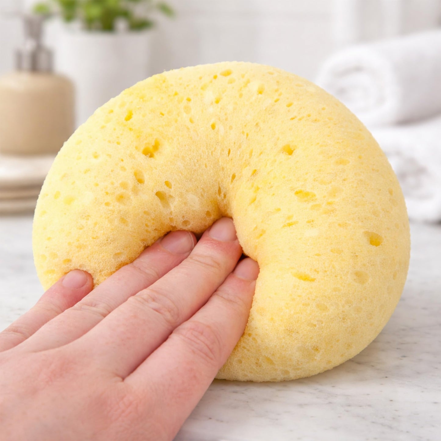 D.A.Y. Republic Extra Large Luxury Bath Sponge, Soft Shower Bathing Gentle Exfoliating Body Scrub, Great for Skin Care (1 Luxury Sponge)
