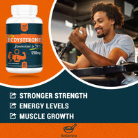 Solavica Beta Ecdysterone Supplement 1200mg Per Serving (60 Capsules)-1 Month Supply-98% Maximum Purity Ecdysterone for Endurance & Muscle Growth