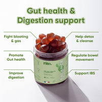 Rite Balance Probiotics Sugar Free Gummies, Gut Health, Digestion, Bloating Relief and Immune Support, Vegan, Apple Flavour (60 Count)